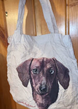 Load image into Gallery viewer, Canvas Dachshund Tote Bag