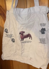 Load image into Gallery viewer, Canvas Dachshund Tote Bag